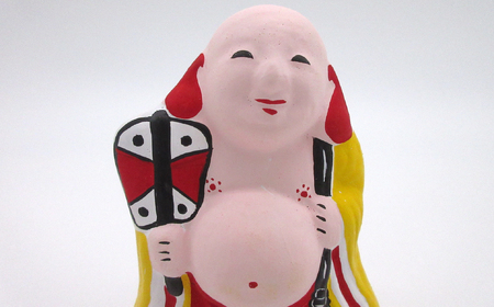 M-AD32.【長谷寺詣で人気の土産品】出雲人形　布袋さん（小）