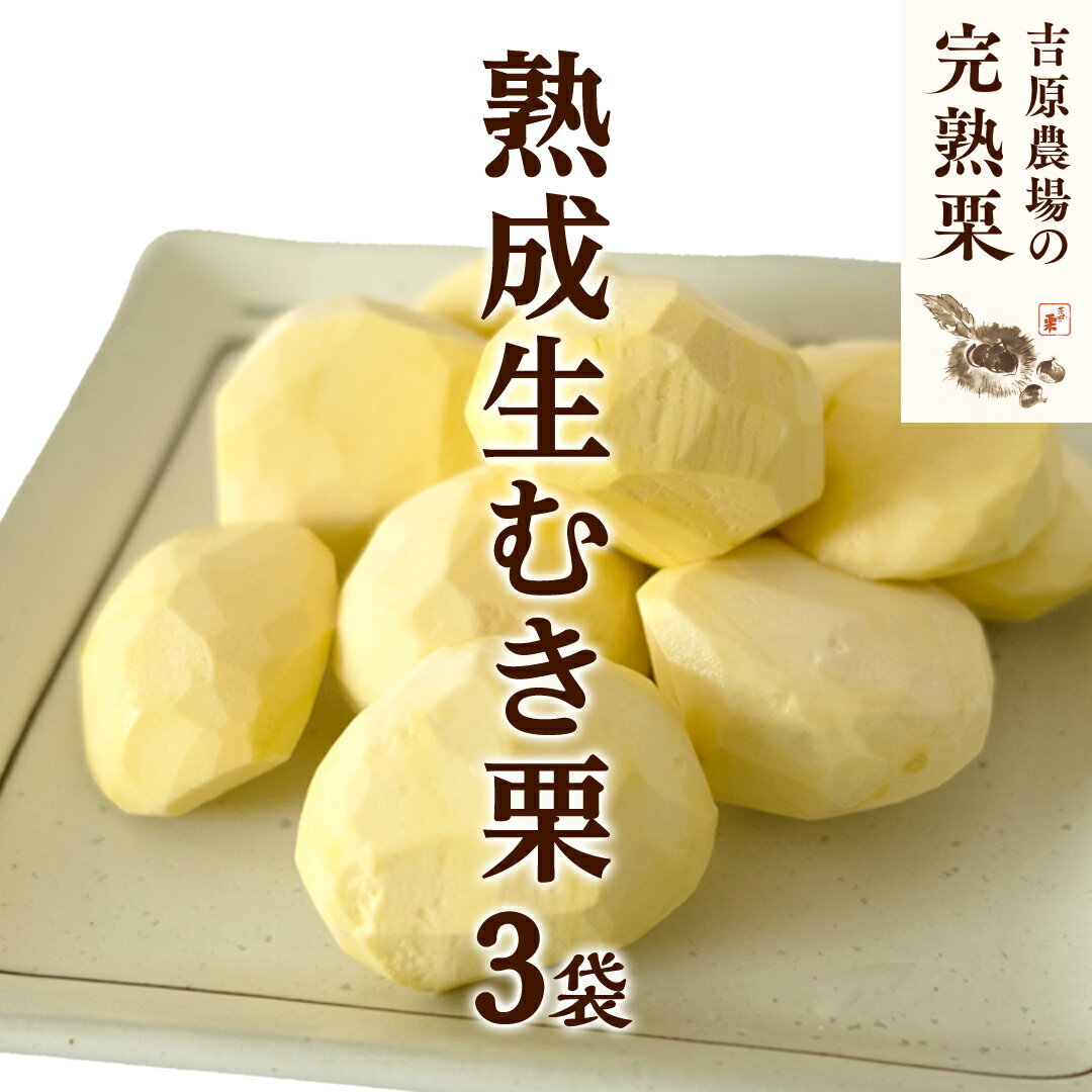 【ふるさと納税】【 吉原農場 の 完熟栗 】 熟成 生むき栗 3袋 ( 120g × 3袋 ) 令和7年産 完熟 栗 くり クリ 栗ごはん 贈答 ギフト 果物 フルーツ 数量限定 旬 秋 冬 正月 おせち