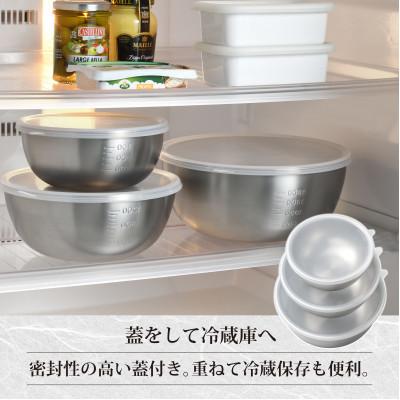 ふるさと納税 燕市 EM-047燕三　シリコーン蓋付ステンレスボウル3点セット |  | 02