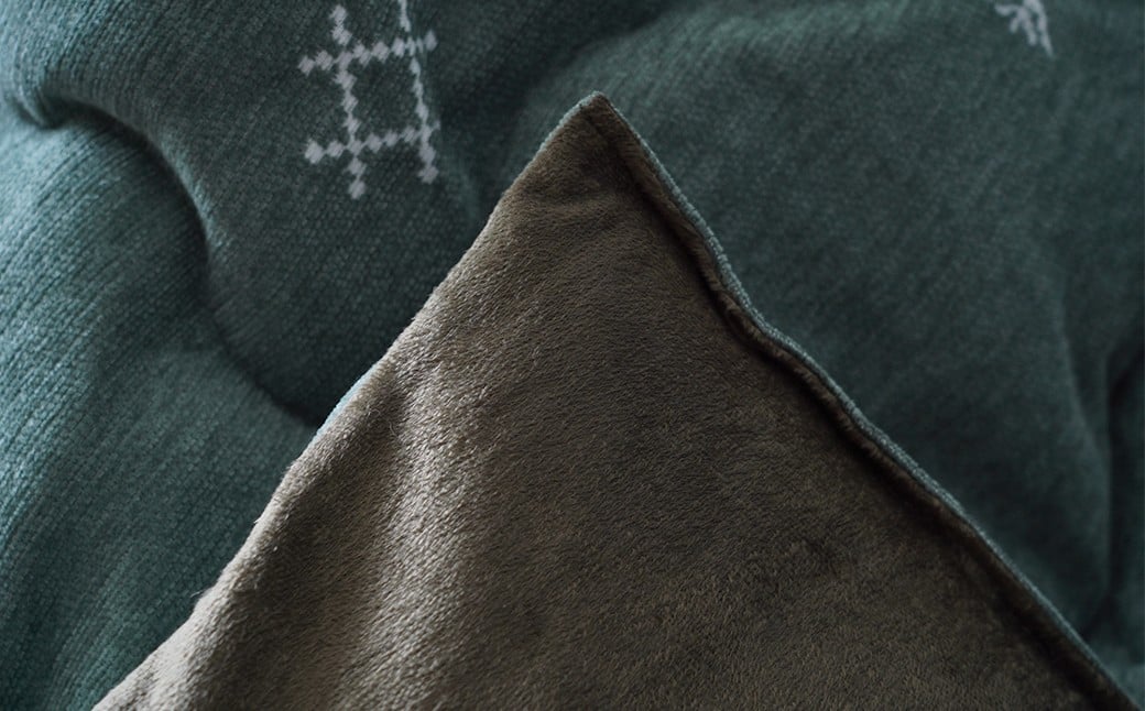 軽くてあったか ハピネスコタツ掛布団 200cm×200cm GN（グリーン）