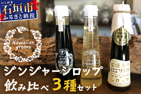 ジンジャーシロップ飲みべ3種セット(120ML×3本) HW-1