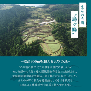 ＜数量限定＞ 島ヶ峰そば つゆ付 (5袋・1袋200g) 10人前 蕎麦 6割 六割 乾麺 個包装 麺類 保存食 常温 【man215】【島ヶ峰の原風景を守る会】