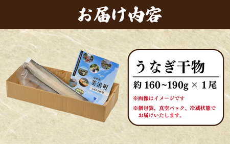 土用の丑の日 国産 うなぎ 干物 約160～190g × 1尾 冷凍 【ウナギ 鰻 】 [m81-a001]