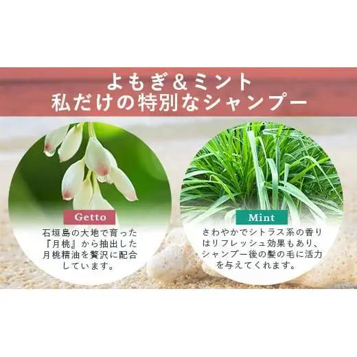 オーガニックオンリーシャンプー　月桃＆レモングラス、よもぎ＆ミント 2本セット（パウチタイプ） 　OR-3
