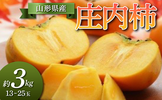 【先行予約 令和7年度発送】山形県産 庄内柿 約3kg  柿 かき デザート フルーツ 果物 くだもの 果実 食品 山形県 FSY-0688