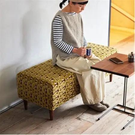 150 Bench(150ベンチ)モコ グリーン BR鉛筆脚【SWOF】_雑貨・日用品 椅子・チェア・ソファ 家具・インテリア _【1477619】