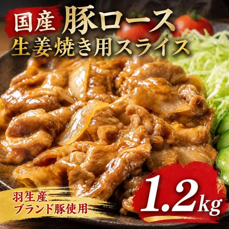 豚ロース 生姜焼き 1.2kg ( 300g ×4P ） 国産 豚ロース 冷凍