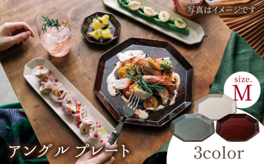 【美濃焼】 アングル プレートM 3色セット 【JYUZAN-寿山-】食器 皿 八角皿 [MCN010]