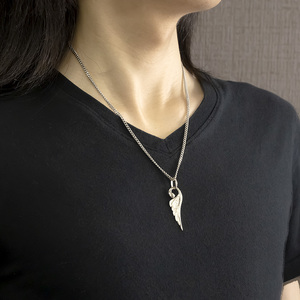 ネックレス プラチナ pt900 メンズ フェザー 羽根 喜平用 ダイヤモンド ペンダントトップ 大ぶり 羽 シンプル メンズジュエリー 普段 使い 190523100dpm-g SWAA335-pt