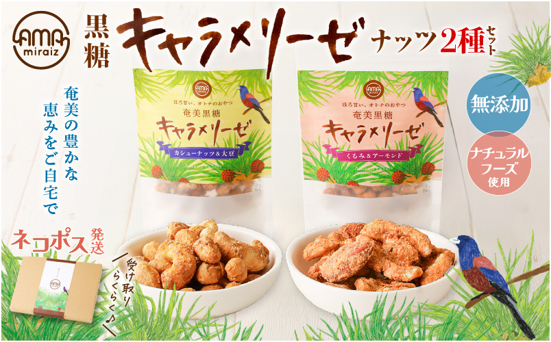 黒糖キャラメリーゼ ナッツ2種セット　K275-004