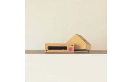 ハンコのおうち【赤】  印鑑 収納 シャチハタ 朱肉付き 手作り お取り寄せ デスク用品