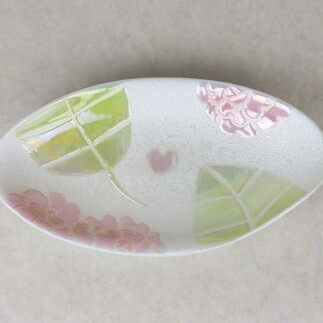 有田焼 バララスターなぶり小判皿 ピンク【大慶】皿 食器 うつわ 器 プレート 花 かわいい ギフト ci089_イメージ4