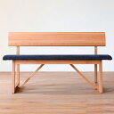 【ふるさと納税】ELEVATO Bench126 ファブリック W126×D54×H72×SH43cm ウォールナット材/オーク材 選べる材質 リビング ベンチ ソファ ソファー ダイニングチェア 椅子 受注生産 家具 インテリア 柳川市 送料無料