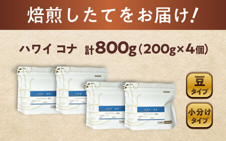 ハワイ・コナ　コーヒー豆　200g×4個 (豆)  / コーヒー  ドリップ  豆 / 瀬戸市 / Ｃｏｆｆｅｅ　ＳＡＫＵＲＡ[BBAB062]