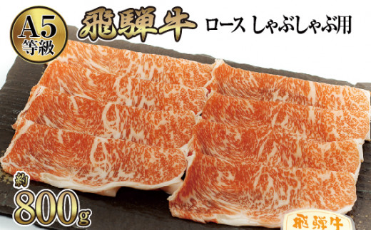 
店主こだわり雌牛 飛騨牛A5等級　ロース　しゃぶしゃぶ用　約800g [No.067] ／ 牛肉 ブランド牛 鍋 メス牛 冷凍 岐阜県 特産
