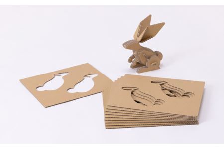 No.216 段ボール製工作キット　干支シリーズ　ウサギ