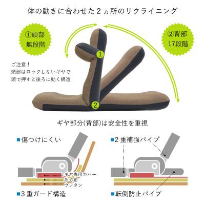 ふるさと納税 坂戸市 しっかりウレタン ヘッドリクライニング座椅子 ブラウン |  | 03