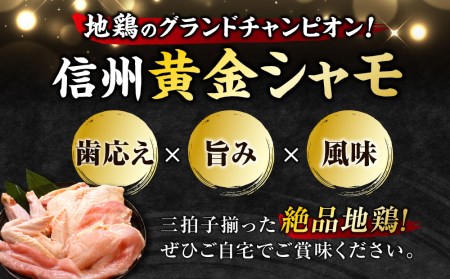 信州黄金シャモ1羽まるごとセット　地鶏