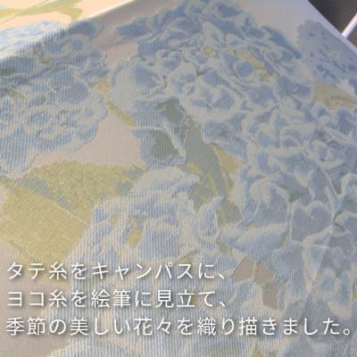ふるさと納税 西桂町 婦人折傘 絵おり(紫陽花・ブルー)槙田商店の傘職人が作る大人にぴったりの上品な日本製の晴雨兼用婦人傘 |  | 03