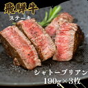 【ふるさと納税】A5等級 飛騨牛 シャトーブリアン ヒレステーキ 190g×3枚（計570g）牛肉 和牛 ステーキ 厚切り 飛騨市肉 にく ヒレ [Q2507] 90000円 9万円