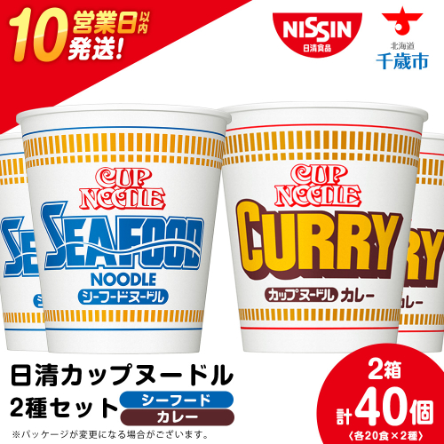 日清ヌードル2種セット シーフードヌードル・カレーヌードル各20食 ラーメン 麺 即席麺 麺類 カップ麺 インスタント カップラーメン