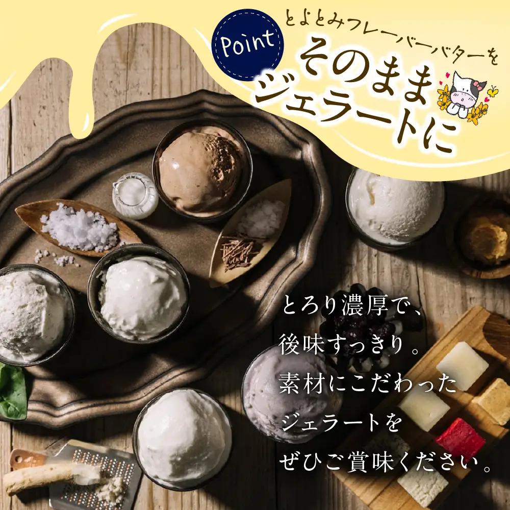 【定期便 3か月】とよとみバタージェラート 塩ミルク 12個セット