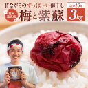 【ふるさと納税】【常温保管可能】天日塩と紫蘇だけで漬けた梅干し3kg 梅ボーイズ|南高梅 C203【梅干 うめぼし 南高梅 紫蘇 和歌山】