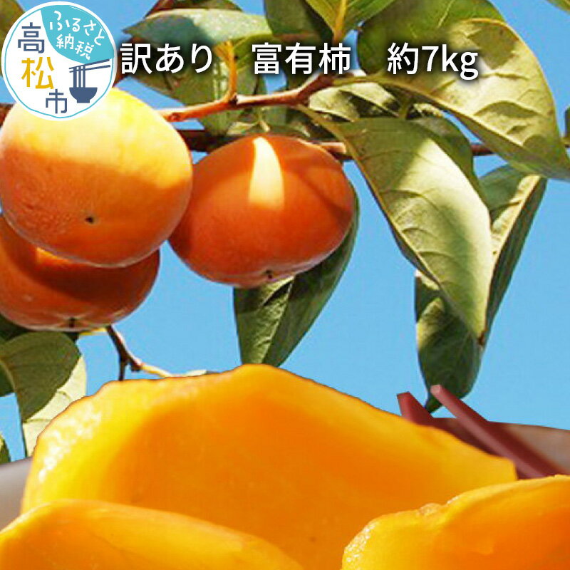 【ふるさと納税】訳あり　富有柿　約7kg【2026年10月下旬～2026年12月中旬配送】 | 家庭用 柿 果物 フルーツ デザート スイーツ 柔らかい 甘柿 おすそ分け 食品 人気 おすすめ お取り寄せ 産地直送 旬