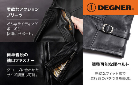 【デグナー】クラシック×花山コラボジャケット 輝龍＜Mサイズ＞［ 京都 バイクギア ブランド レザー ジャケット 人気 おすすめ 革 牛革 ツーリング ライダー バイカー バイク メーカー ギア パー