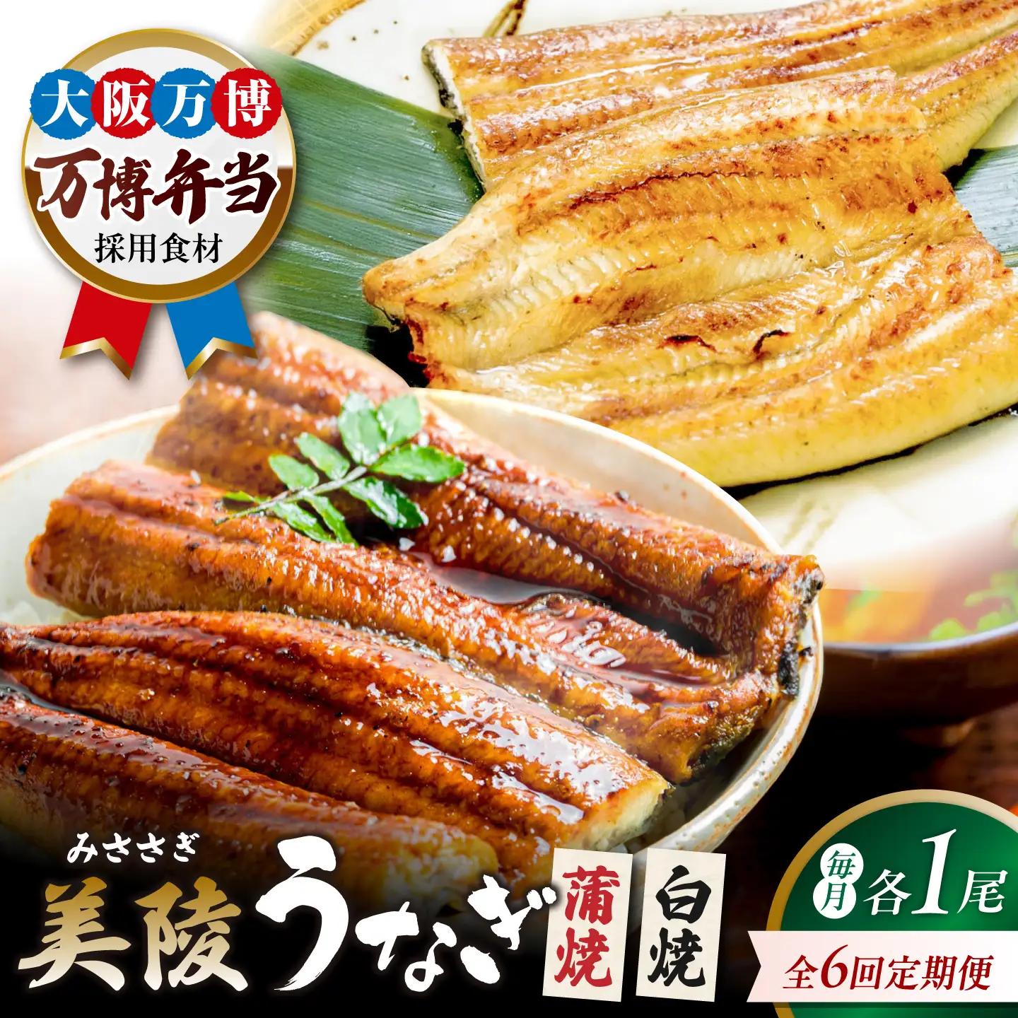 【全6回】鰻 鰻の蒲焼1尾×白焼1尾 紅白セット BLAM010