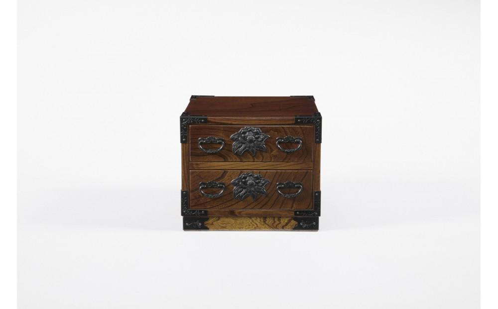 仙台箪笥　二つ抽　拭き漆【伝統 工芸品 グッドデザイン賞 タンス たんす 和タンス 仙台】