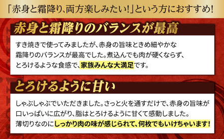 【全3回定期便】肩ローススライス 400g 長崎和牛 A4～A5ランク しゃぶしゃぶ すき焼き【野中精肉店】[VF95]