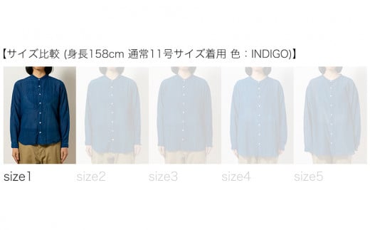 手染めシルクコットン切替シャツ サイズ1 LIGHT GRAY（薄墨染）　AO032