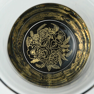 みよし漆器本舗 紀州塗り ぬりもん de Verre フリーグラス 金 蒔絵 ボタニカル 210ml