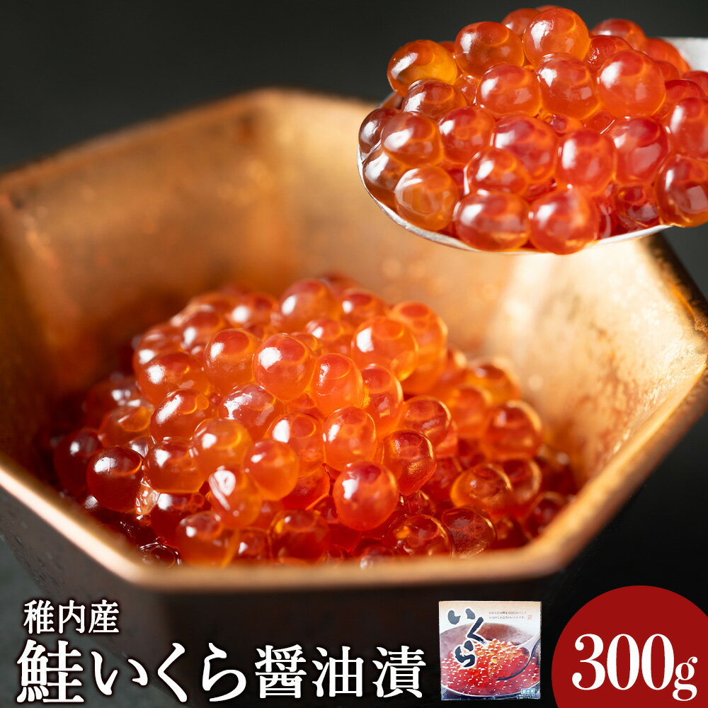 【ふるさと納税】鮭いくら醤油漬(白醤油)300gいくら 醤油漬け 魚卵 加工品 海鮮 海産物 北海道ふるさと納税 稚内 ふるさと納税 北海道 【配送不可地域：離島・沖縄県】