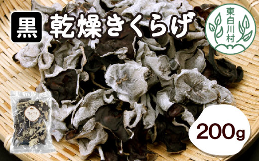 東白川村産 乾燥きくらげ 200g (100g×2袋) きくらげ 国産