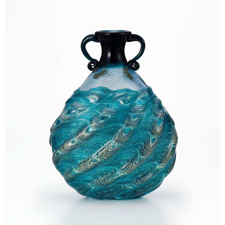 ＜津軽びいどろ＞津軽海峡　花器