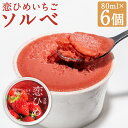 【ふるさと納税】濃恋ソルベ 80ml×6個 いちご 苺 恋ひめいちご ソルベ 氷菓 アイス デザート 筑後市 冷凍 送料無料