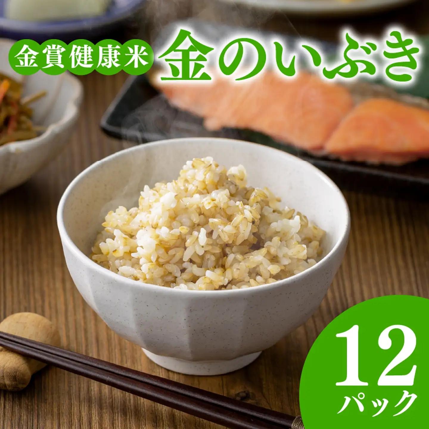 【金賞の一膳】金のいぶき 玄米 パックご飯 12個 胚芽2.9倍 GABA 金のいぶき