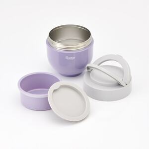 弁当箱 「折りたたみ保温ジャー」 ライラック 540ml スケーター 弁当箱 保温ジャー 丼 弁当箱 保温ジャー 弁当箱 保温ジャー 丼 弁当箱 保温ジャー 保温お弁当 保冷お弁当 オシャレお弁当箱 