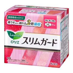 ロリエ スリムガード 特に多い昼用 羽つき 25cm 生理用品 ナプキン 生理用ナプキン サニタリー 花王 富士市 日用品（b1423） 