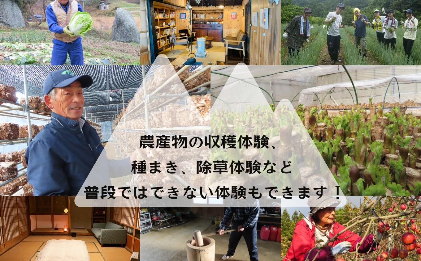 農家民宿ペア宿泊券1泊2日2食付き(農業体験込)2万円分【東和地域グリーンツーリズム推進協議会】