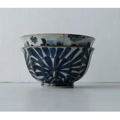 ふるさと納税 長崎県 【波佐見焼】φ15×7.5cm手描き丼2柄2個組 古染紋　 1 20583 |  | 01