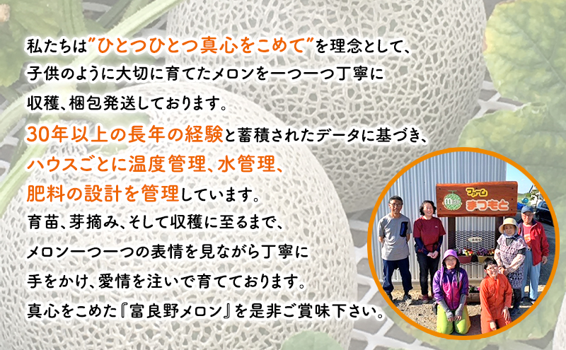 【2026年秋発送】厳選ふらのメロン [秋メロン] 赤肉 1玉（2.0～2.5kg）糖度15度以上 [ファームまつもと] メロン 赤肉メロン フルーツ 果物 新鮮 甘い 贈り物 ギフト ブランドメロン