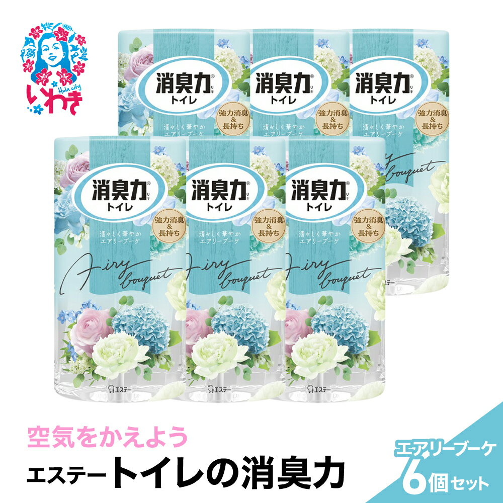 【ふるさと納税】空気をかえようエステー　トイレの消臭力　エアリーブーケ6個セット | トイレの消臭力 消臭芳香剤 エステー製品 トイレ用消臭剤 ナノパウダー 強力消臭 長持ち香り 尿臭対策 エアリーブーケ 消臭グッズ 消臭力シリーズ トイレ快適グッズ | NK013