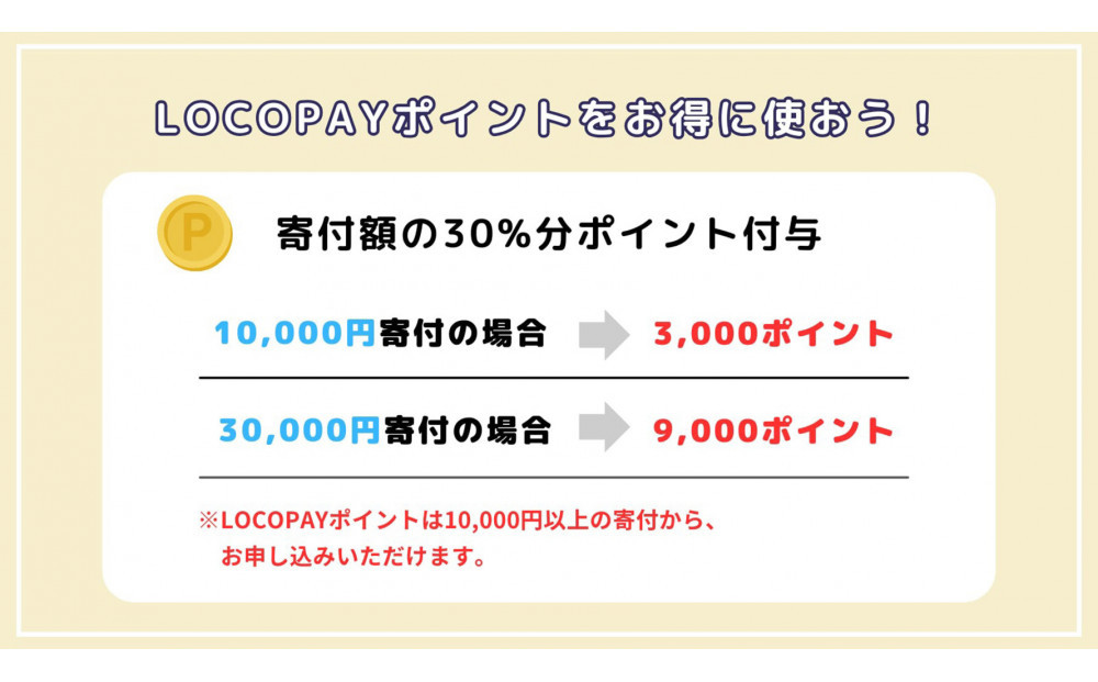 由布市で使えるデジタル返礼ポイント_LOCOPAY15,000ポイント分