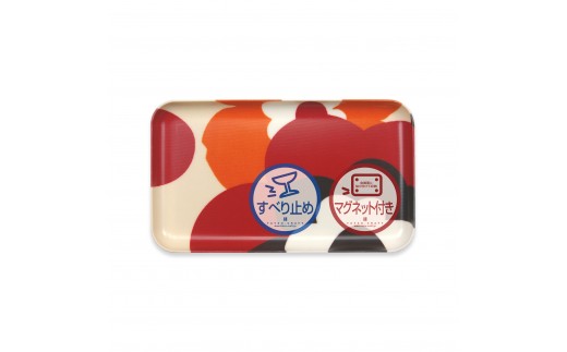 TATSU-CRAFT マグネットトレー SS 21.5cm フフラ SR サンシャインレッド すべり止め付き ［Tk1059］