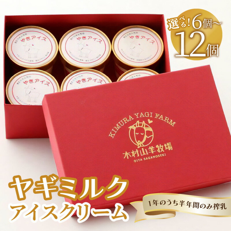 【ふるさと納税】ヤギミルクアイスクリーム 【選べる内容量】6個入り〜 冷凍 ヤギ乳 やぎミルク アイス おやつ 低温殺菌 高たんぱく 低脂肪 セット コク サッパリ 栄養たっぷり お取り寄せ スイーツ 国産 消化がよい 栄養 吸収されやすい