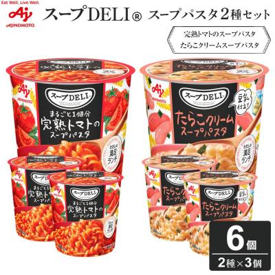 ふるさと納税 川崎市 スープDELI(R)まるごと1個分完熟トマトのスープパスタ&amp;たらこクリームスープパスタ＜豆乳仕立て＞