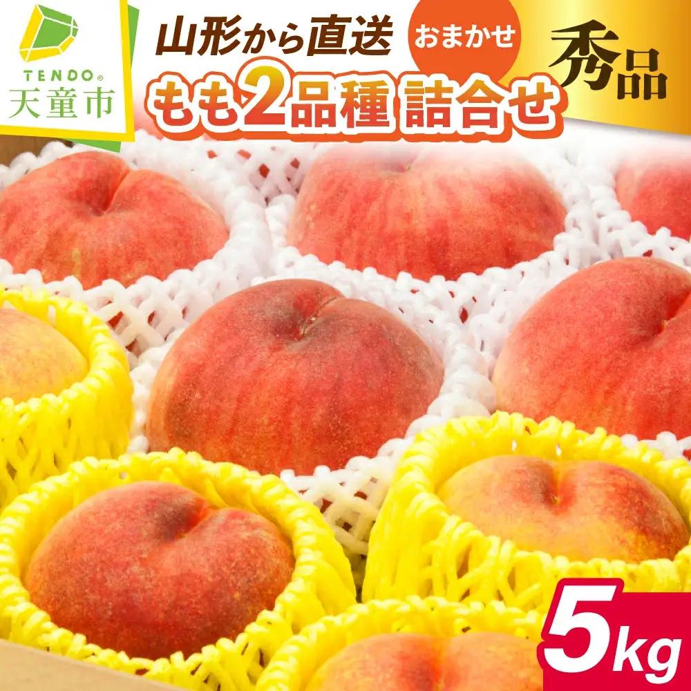 もも ( 2品種 詰合せ セット ) 大玉 約 5kg フルーツ 果物 山形
